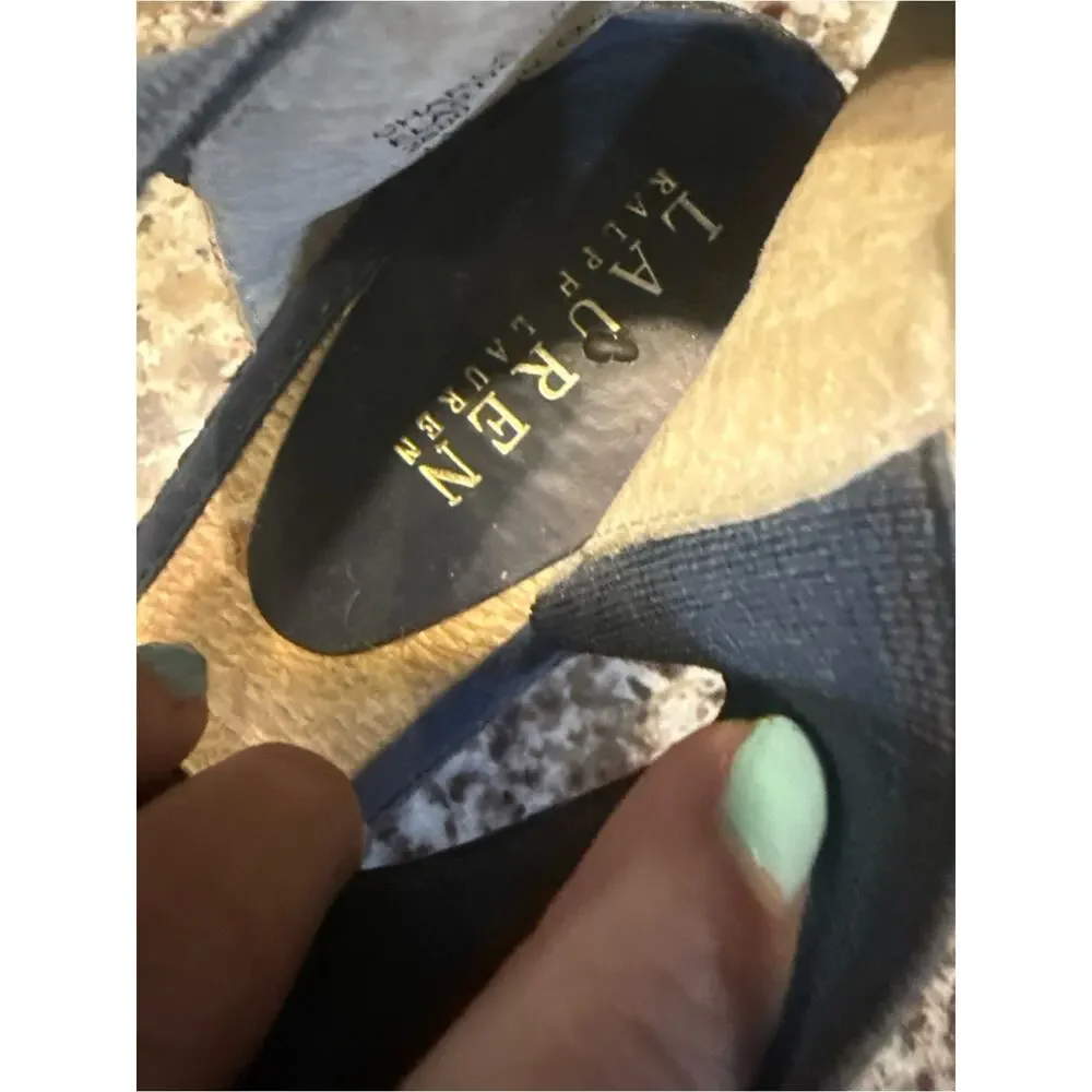 Lauren Ralph Lauren Charla Espadrille Wedge Sandal Size 9.5 Coastal Preppy Comfy